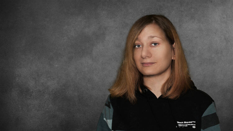 Selbstportrait Blinzelblende